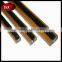 Hard PVC shell graphite based intumescent fireproof door strip with brush and adhesive