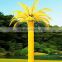 Home garden decorative 450cm Height outdoor artificial yellow flashing LED solar lighted up Moringaceae palm trees EDS06 1407