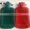 Classic Hot Water Bottle Single Rib Traditional Rubber Free Red, White
