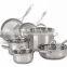 Cheapest Stainless Steel stock pot sets with glass lid and fashionable design