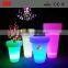 2019 illuminated round shape tall plastic flower vases plastic lighting flower vases