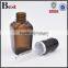 2017 hot selling essential oil 15ml 30ml glass dropper bottle empty amber square shape 30ml glass dropper bottle