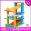 2017 new design 5 levels children funny wooden race car track toy W04E050