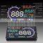 A8 Hud Head Up Display with OBD2 Interface Plug Play KM/h MPH Speeding Warning