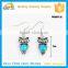 Vintage Style Turquoise Owl Pendants Alloy Mental Earrings Bracelet Necklace Sets