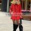 2016 New Women's Thicken Hooded Fur Collar Long Women's Parka Coat