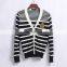 Custom Black And White Strips School Uniform Sweater