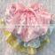 Fancy ruffle Newborn baby girls satin panties ruffles bloomers