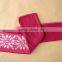 promotional pink and black lovers fleece scarf with embroidery
