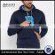 Navy Blue Man Hooded Sweatshirt Customize Front Kangaroo Pocket Fleece Lined 80% Cotton 20% Polyester Fabric Material Hoodies