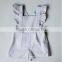Wholesale Newborn Baby Clothes Seersucker Flutter Sleeve Fashion Adjustable Boutique Girl Romper