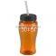 USA Made 18 oz Transparent Sports Bottle With Straw Lid - BPA/BPS-free, FDA compliant and comes with your logo