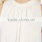 2016 guangzhou shandao oem service summer new design casual chiffon plain dyed sleeveless women pleated manufacturers top