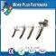 Taiwan #12-14 x 1" Indent Hex Unslotted Hex Washer Head Epoxy #3 410 Stainless Steel Bonded Sealing Washer Self-Drilling Screw