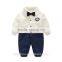 newborn boy winter jumpsuit baby boy gentleman suit romper 100% cotton