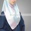 Elegant Muslim Accessory Women Digital Printed Square Tudung Silk Scarf Or Shawl