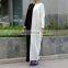 Black And White Muslim Women Contrasting Maxi Dress (16042701)