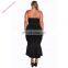 Wholesale Strapless Ruffle Big Size Women Dress Evening Dress