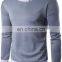 OEM Service Men's Hedging Sweater Long Sleeves Leisure Round Neck Solid Sweatshirt