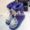 Aidocrystal Handmade Royal Blue Lady fashion bling bling rhinestone sequins snow boots