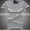 T-MT009 Pure Color V-Neck Plain Pullover Mens T-Shirt