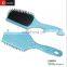 Blue color paddle brush, plastic round cushion hair brush