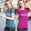 Summer girl breathable quick-drying colorful sport T-shirt short sleeves training & jogging wear