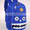 Promotional kindergarten kids blue monster backpack