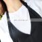 Black apron "V" neck sigle color apron