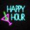 Home Beer Bar Pub Game Led Lights Light Happy Hour Silicone Tube Neon Light Sign
