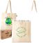 Reusable Grocery Bags Canvas Tote Bag with Zipper Patterned Cloth Bags for Groceries Zero Waste Themed Patterns