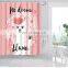 i@home 3D digital printing llama polyester shower curtain bathroom