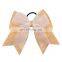 RTS 8 Inch Glitter Cheer Hair Bows Ponytail Holder Elastic Band Cheerleading Hair Bows