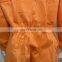 Clean Room PPE Safety orange Overalls Disposable 70G Protective Suit Coverall Jumpsuit With Hood Type 5 6
