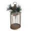 Christmas birdcage metal hanging round wrought iron bird cages decorative candle lantern