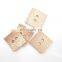 High Quality Lady Coat Shirt Dress Gold Zinc Alloy Square Metal 2 Hole Button For Clothing