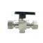 high pressure good sale 6000PSI sanitary stainless steel  T L type 3 way female thread ball needle valve
