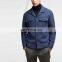 2021 Men Winter warm trench button blue faux fur coat