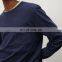 Breathable Dark blue Outside O-Neck Long-Sleeve Cotton T-Shirt Men's T Shirt 2021