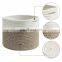 classic round shape foldable storage laundry blanket woven cotton rope basket