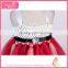 Slim And Graceful rose Red high cotton yarn waist skirts fluffy voile girl's dress children frocks designs