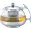 tea pot tea sets borosilicate glass kettle with warmer