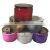 Fancy luxury multiple colors wax container in bluk stock candle making glass embossed jars with lids