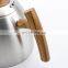 304 Stainless Steel Espresso Coffee Kettle Coffee Tea Pot with Wood Handle