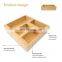 Bamboo Ziplock Bag Storage Organizer for Kitchen Drawer 4 Separate Baggie Organizer Suitable for Gallon Quart Sandwich Snack