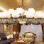 2016 new imitation marble zinc alloy candle chandelier