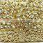 customized high-end tree shape gold crystal clutch bag