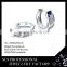 2015 Fashion design 925 Sterling silver blue fancy cz diamond cheap hip hop earrings for girls SLS jewelry