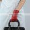 fashionable women's leather gloves with rose flower decoration on back