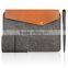 Notebook Felt & Leather Laptop Case sleeve With adaptor case for 13'' 13.3'' 14 inch Macbook